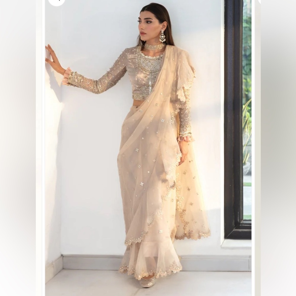 NWOT - House of Huda Saree by Heer Ranjha REENA - Picture 4 of 16